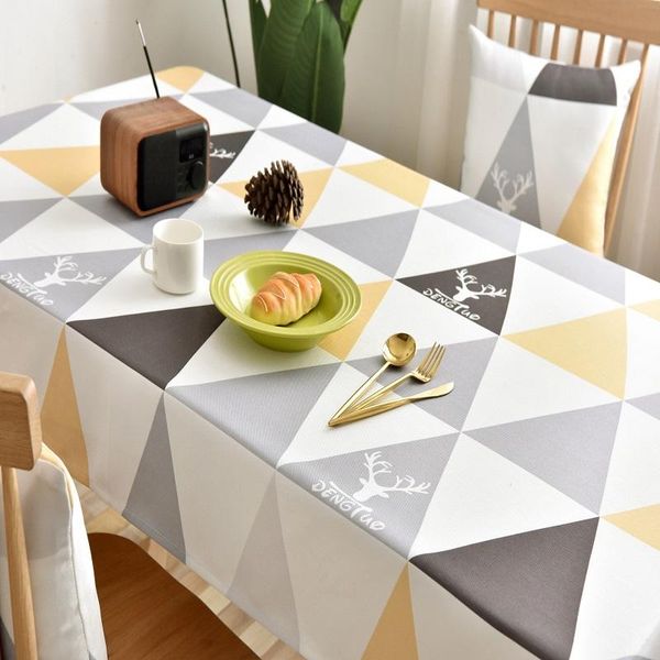 

table cloth geometric tablecloth reindeer printing coffee round rectangular living room home decorations