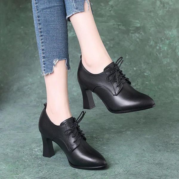 

boots cresfimix botas femininas women classic black pu leather pointed toe autumn high heel lady fashion cool boot a9003