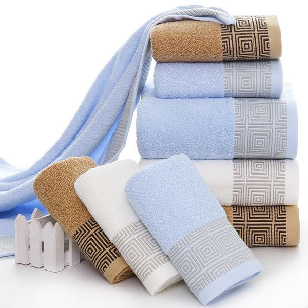 

towel 32-strand cotton wide ribbon plaid absorbent large bath advertising gift logo custom