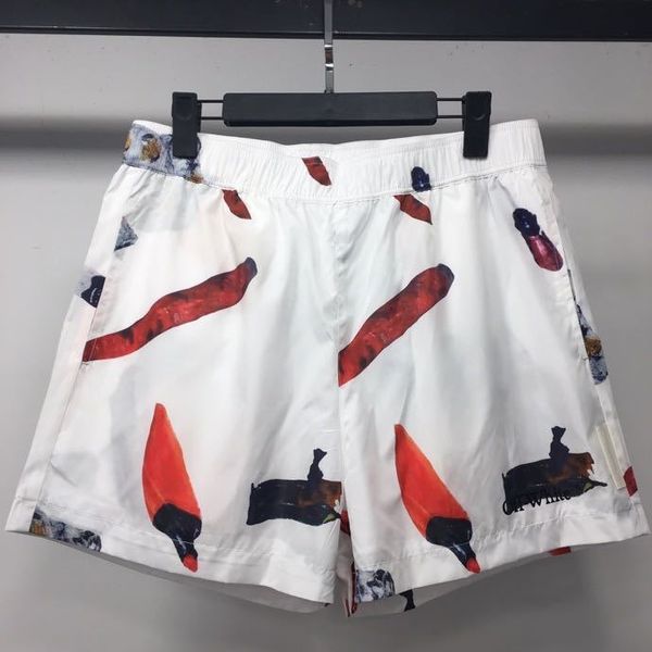 

2021 tide brand summer new beach pants street fashion casual shorts for men and women teenagers, White;black