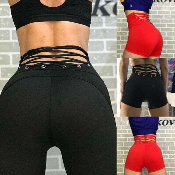 

womens bodycon slim shorts short skinny bandage sports gym fitness running bulift black red for women ladies1, White;black