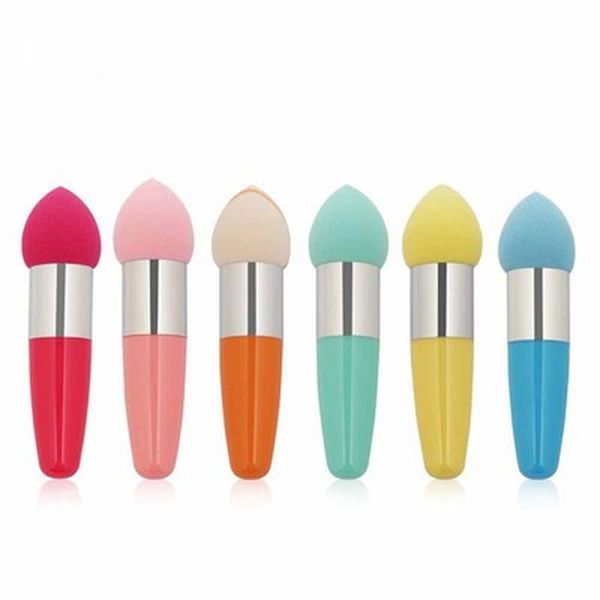 

sponges, applicators & cotton 1pc women mushroom head foundation powder sponge beauty cosmetic puff face makeup brushes tools with handle
