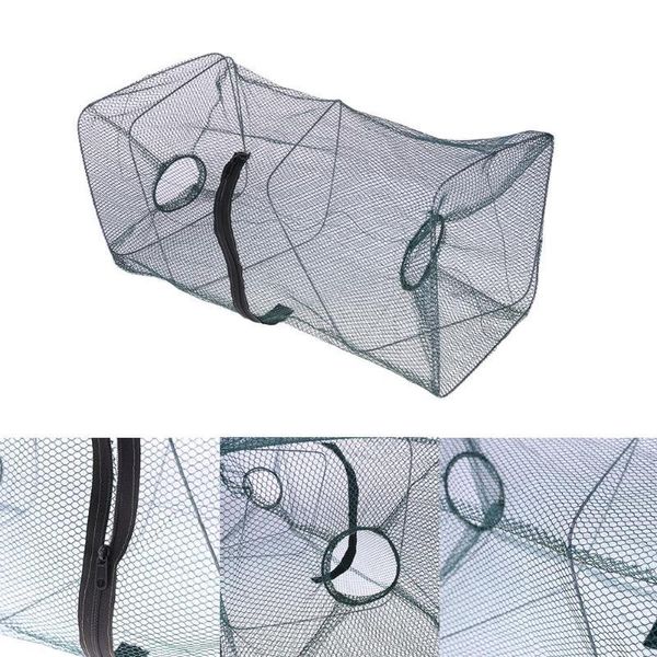 

fishing accessories net for crab fish crawdad shrimp minnow bait trap cast dip foldable cage tool z60