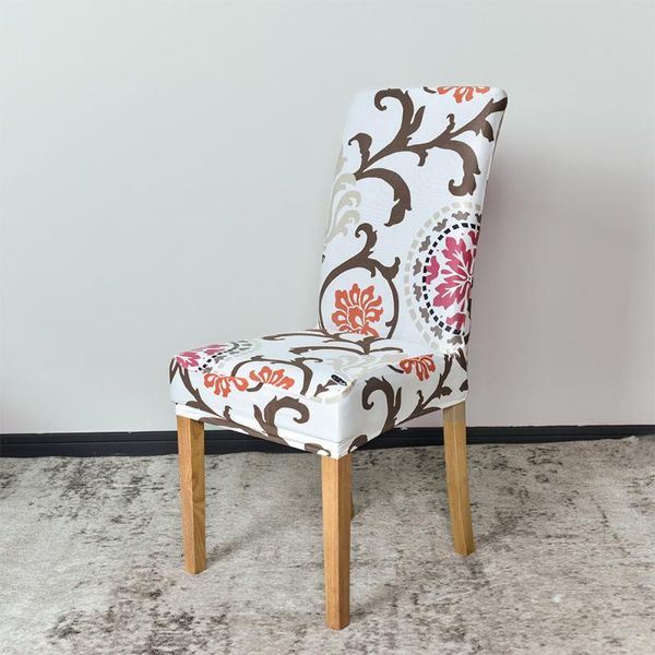 

chair covers high back cover elasticity milk silk fabric dining pattern for home kitchen room 45*36*45
