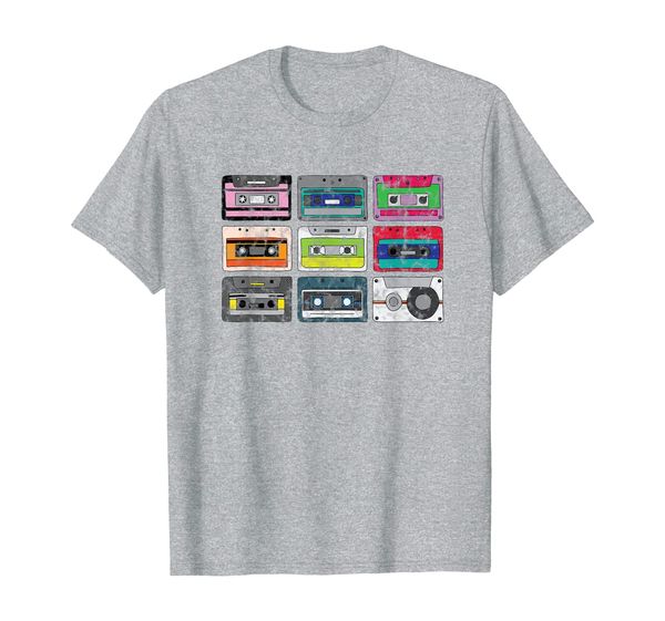 

cassette tape t-shirt mixtape vintage 80s 90s retro music t-shirt, White;black