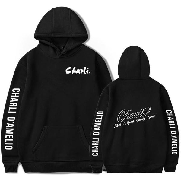 

men's hoodies & sweatshirts 2021 the house charli d'amelio men/women pullovers addison rae hoodie harajuku clothes oversize, Black