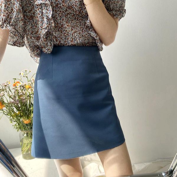 

skirts hxjjp womens wrap skirt vintage clothes short harajuku summer high waist streetwear 2021 tight fashion flowy, Black