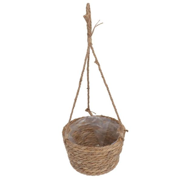 

storage baskets 1pc plant basket nordic straw hand-knitted decor