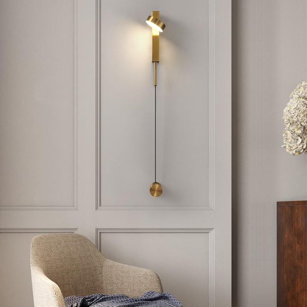 

wall lamp crystal bedroom light lampes suspendues sconce lighting wood led dining room aisle bedside
