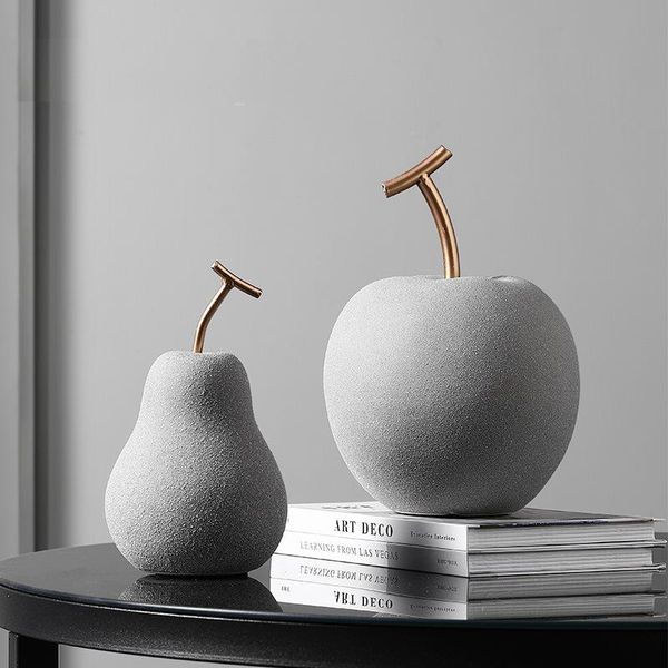 

decorative objects & figurines modern nordic ceramic simulation pear apple decoration creative home living room wine cabinet bedroom study