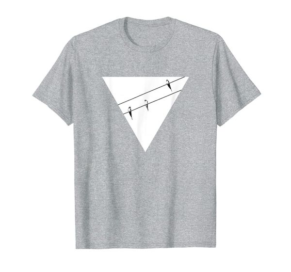 

swallows shirt triangle bird animal geometric vintage t-shirt, White;black