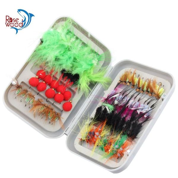 

80pcs dry fly fishing lure set with box artificial trout carp bass butterfly insect bait freshwater saltwater fly jllltt soif