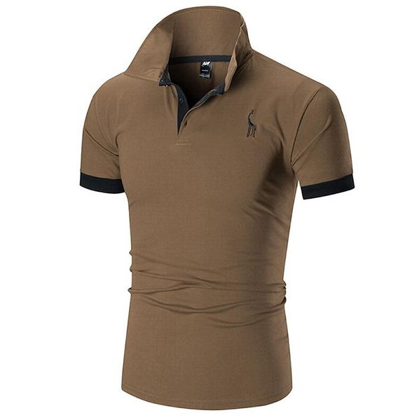 

mens clothing polo shirt men cotton blend short sleeve casual breathable summer solid purple size m-5xl, White;black