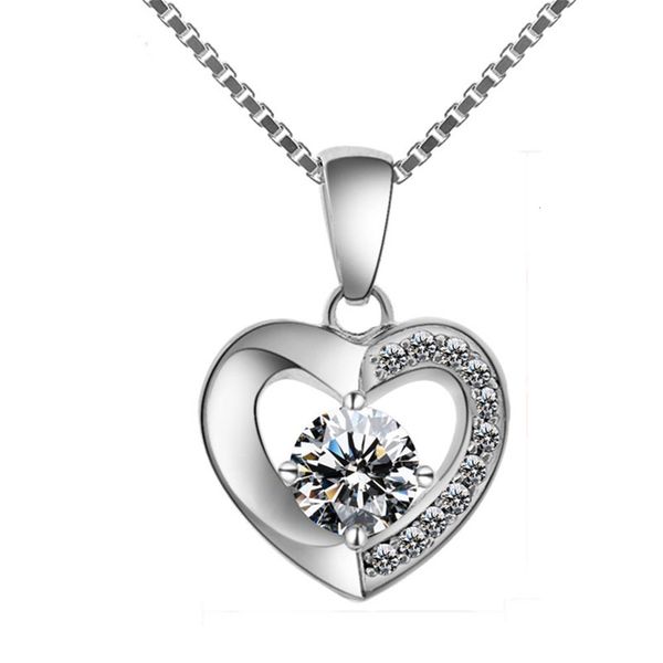 

hbp fashion luxury heart eight arrow zircon love pendant with s925 sterling silver clavicle chain