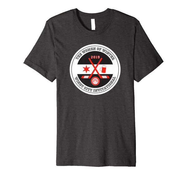 

2019 official windy city invitational tee, White;black