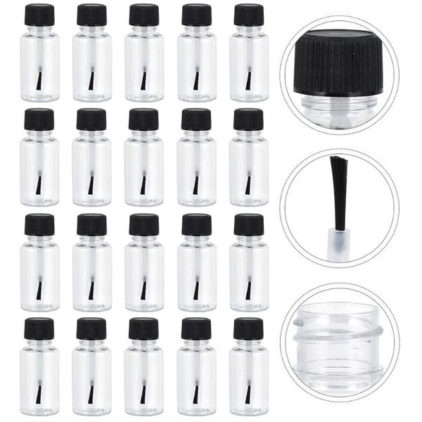 

storage bottles & jars 20pcs 20ml transparent nail polish dispenser