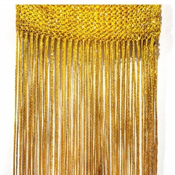 

curtain & drapes shiny decoration thread home drape window flash luxury wall line wedding tassel valance colorful string inel curtains