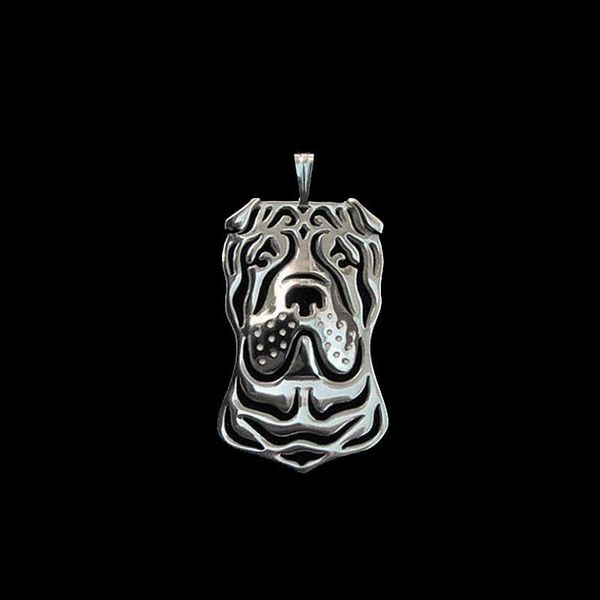 

pendants 2021 jewelry metal dog female alloy chinese shar pei, Black