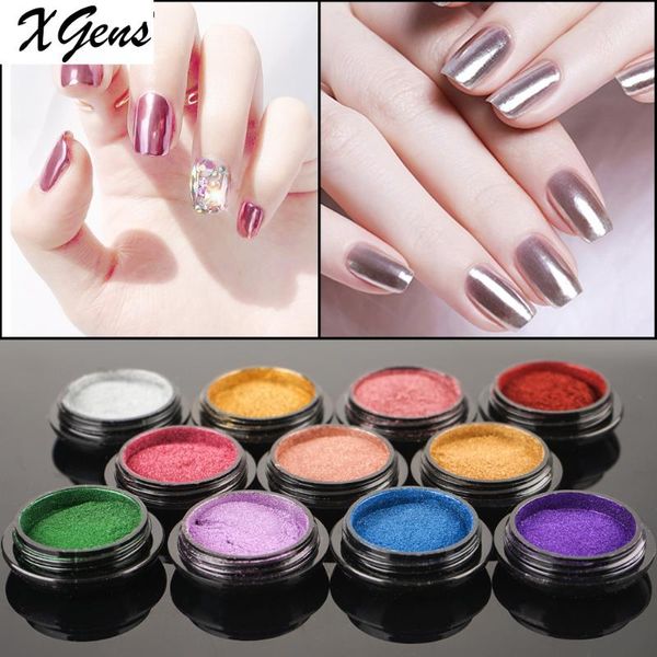 

nail glitter xgens art mirror dipping powder chrome pigment polishing for nails decorations diy manicure, Silver;gold