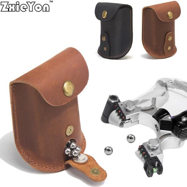 

stuff sacks outdoor hunting genuine leather waist bag slings ammunition stainless steel ball holster and equipment