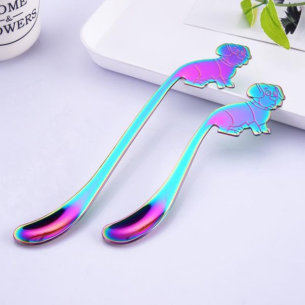

304 stainless steel creative puppy ice spoon coffee hanging spoon stainless steel for coffee stirring dinner service