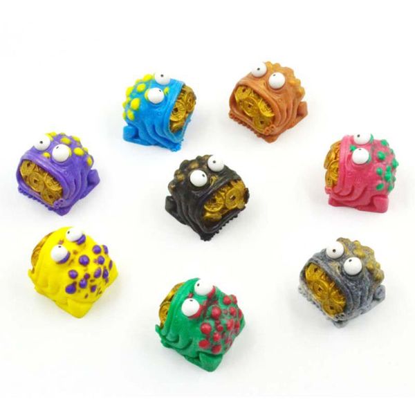 

keyboards colorful china traditional culture style lucky toad design resin keycaps for cherry mx switch mechanical gaming keyboard key cap