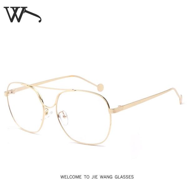 

fashion sunglasses frames retro literary metal study plain glass clear transparent optical glasses eyewear eyeglasses, Black