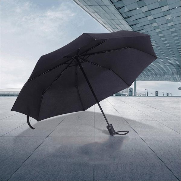 

umbrellas black glue automatic umbrella sunny rain dual business car gift wholesale three-folding