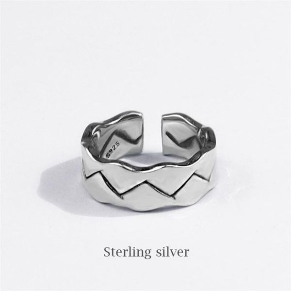 

cluster rings season gate 925 sterling silver trendy punk personality creative mountain pattern adjustable size open ring sr140, Golden;silver