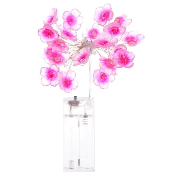 

1 set string light peach flower garden lamp lawn lamp without battery )