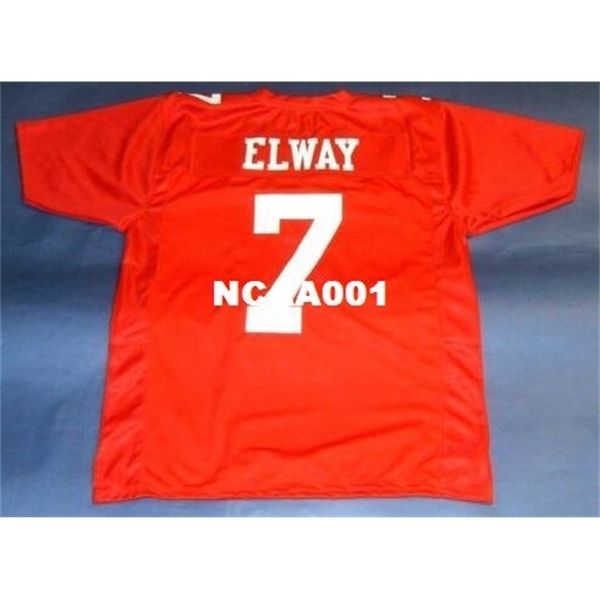 

001 custom #7 john elway custom stanford cardinal college jersey size s-4xl or custom any name or number jersey, Black