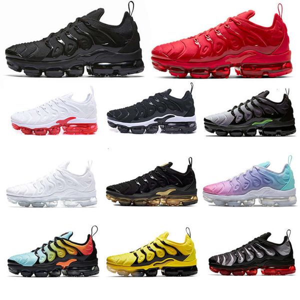 

2021 men plus women shoes triple red tns trainers cushion black white blue pastel university gold sneakers 36-46