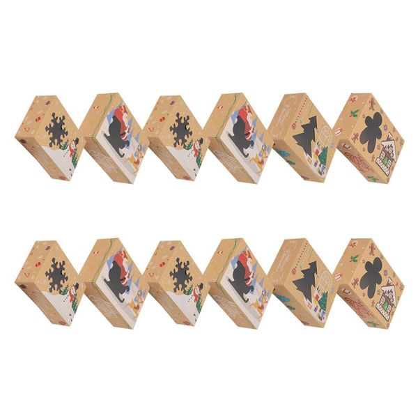 

gift wrap 12pcs biscuit boxes christmas storage packing for xmas