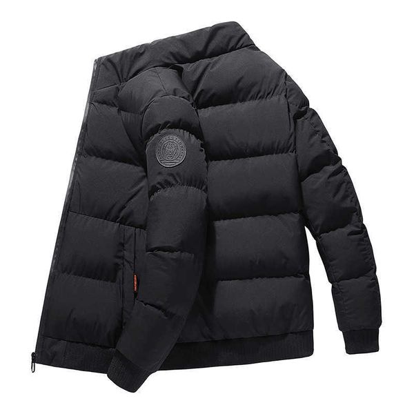 

men's winter cotton padded jacket 2021 new korean cotton padded jacket dad trend tide brand thickened warm man, Black