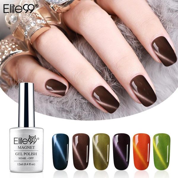 

nail art kits elite99 6pcs cat eyes gel polish with magnet soak off set semi permanent uv nails magnetic varnish