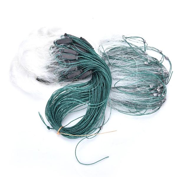 

fishing accessories 25m 3 layers net monofilament fish gill with float mesh for