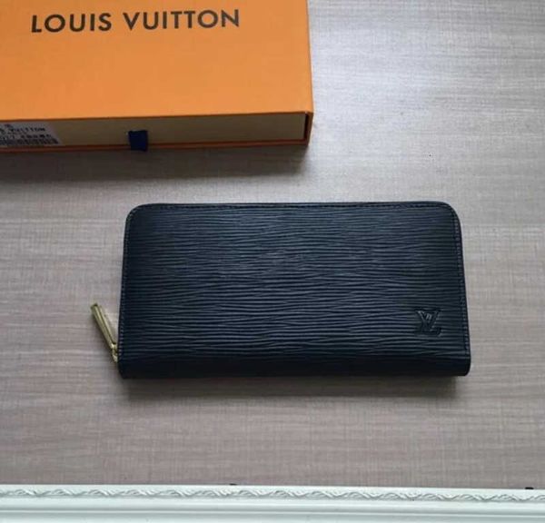 

wallets brand designer card luxury m60017 water pouches ripple new wallet large-capacity zipper wallet chain men's real key leather lon, Red;black