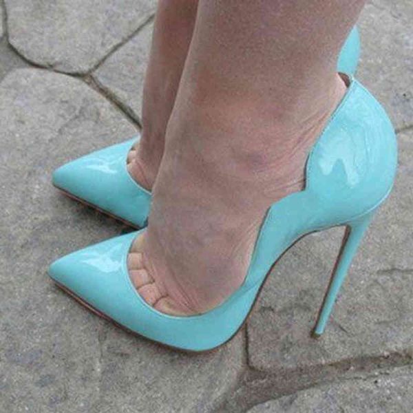 

dress shoes veowalk sapato stiletto feminino de cor sÃ³lida, calÃ§ado bico fino elegante para mulheres 12cm tamanho 33 a 45 qw3c, Black