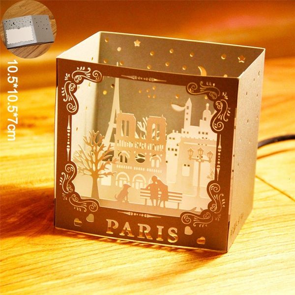 

silhouettes paper carving lido paris 3d greeting card popular display