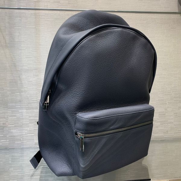 

backpack silhouette simple made of dark gray grain genuine leather the classic collegiate style exudes energy