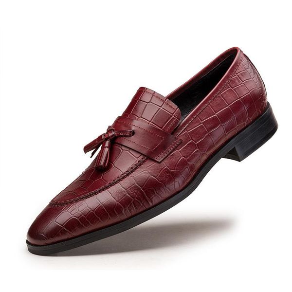 

dress shoes business men formal wear leather men's oxfords cowhide work wedding chaussure homme, Black