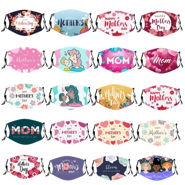 

mother's day face mask love pattern printing mask for women cotton masks customized dustproof anti-smog facemask in stock