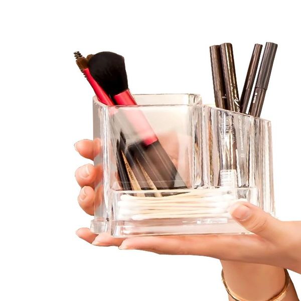 

bathroom storage & organization xunzhe eyebrow box cotton swabs stick clear acrylic holder transparent cosmetic makeup organize