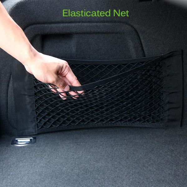 

car organizer magic sticker storage net trunk mesh bag seat back pocket general model