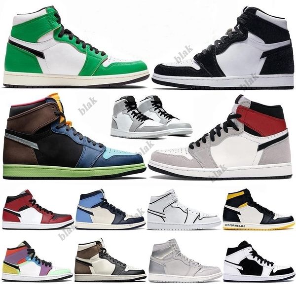 

basketball shoes 1s high og men women jumpman 1 light smoke grey twist lucky green fearless unc chicago bred toe mens trainers sneakerskhqcf