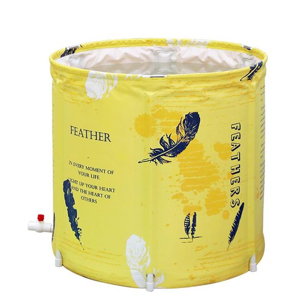 

bathing tubs & seats bath barrel thickening vibrating artifact household folding body tub female bathtub