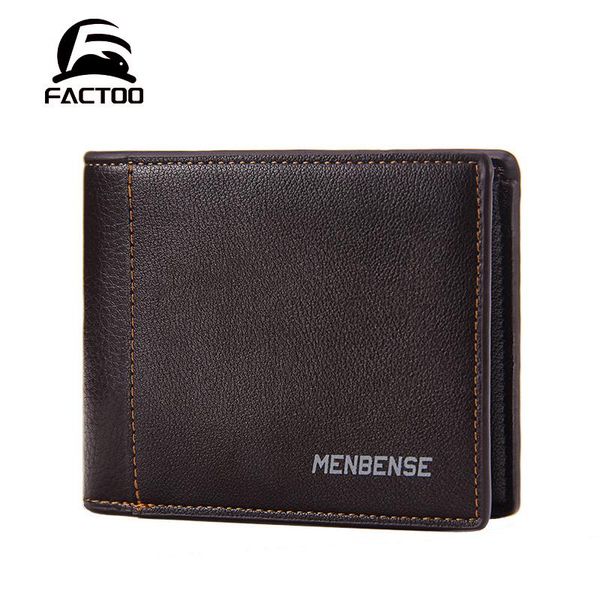 

factoo men's wallet short change small bag card holder pu leather multi-card slot fashion classic business pocket p bag 2021, Red;black