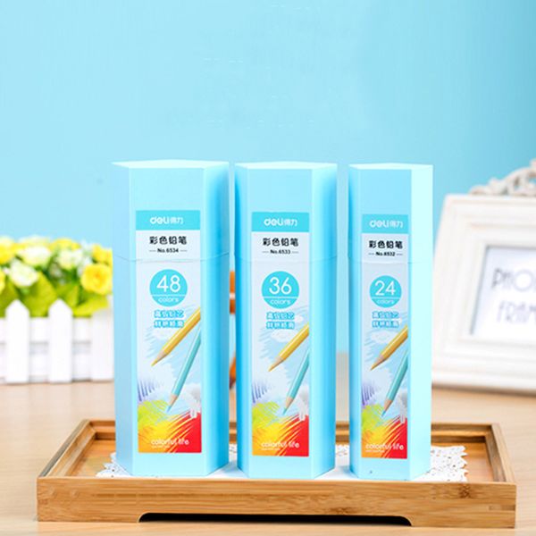 

color deli pencil 12 18 24 36 48 painting filling and ing pen, Black;red