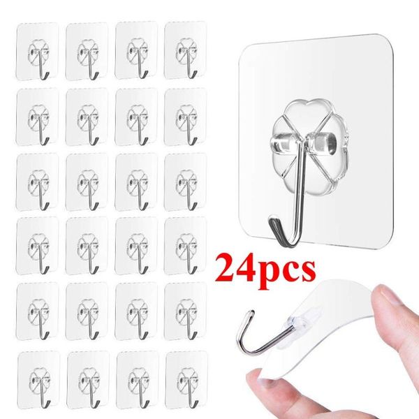 

robe hooks 24pc strong transparent suction cup sucker wall hanger for kitchen bathroom glass tile seamless hook n50
