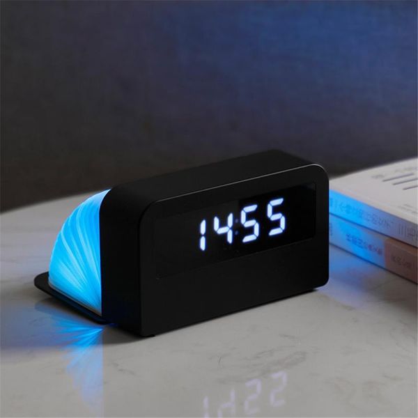 

other clocks & accessories multi-fuction led night light colorful gradient alarm clock creative home small digital